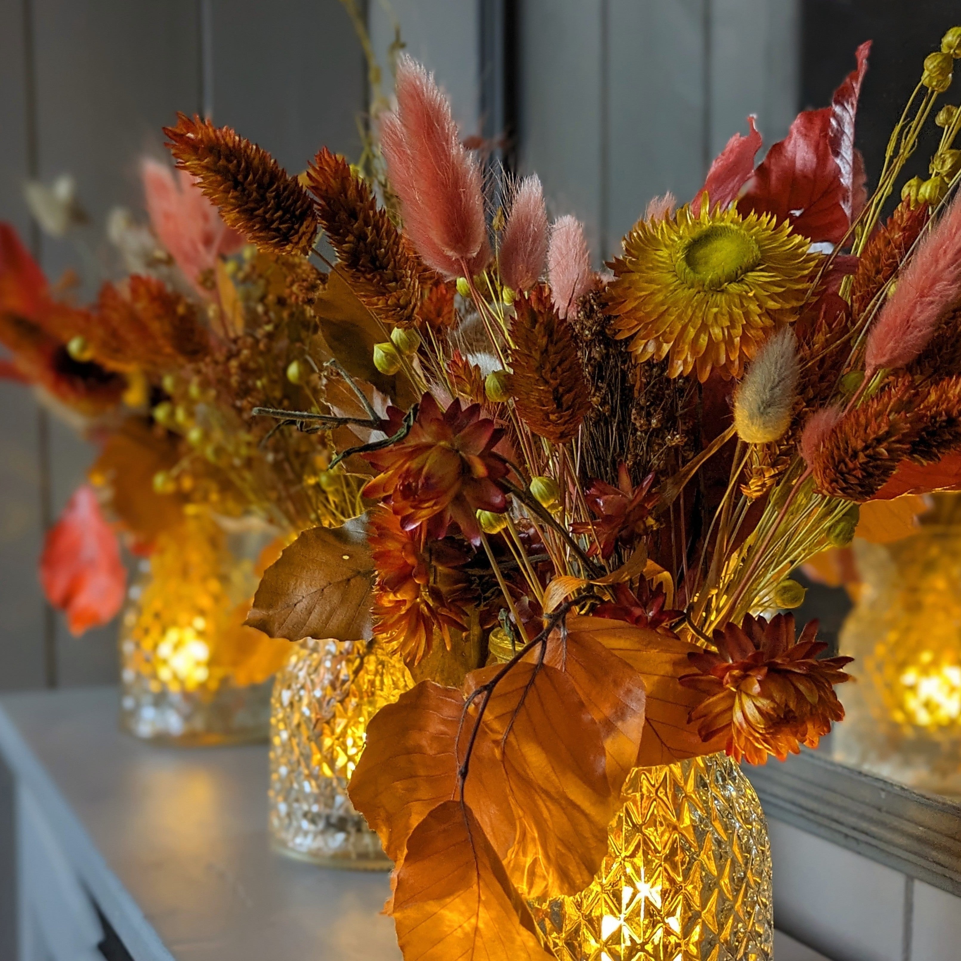Autumn Flower Golden Glow Vase