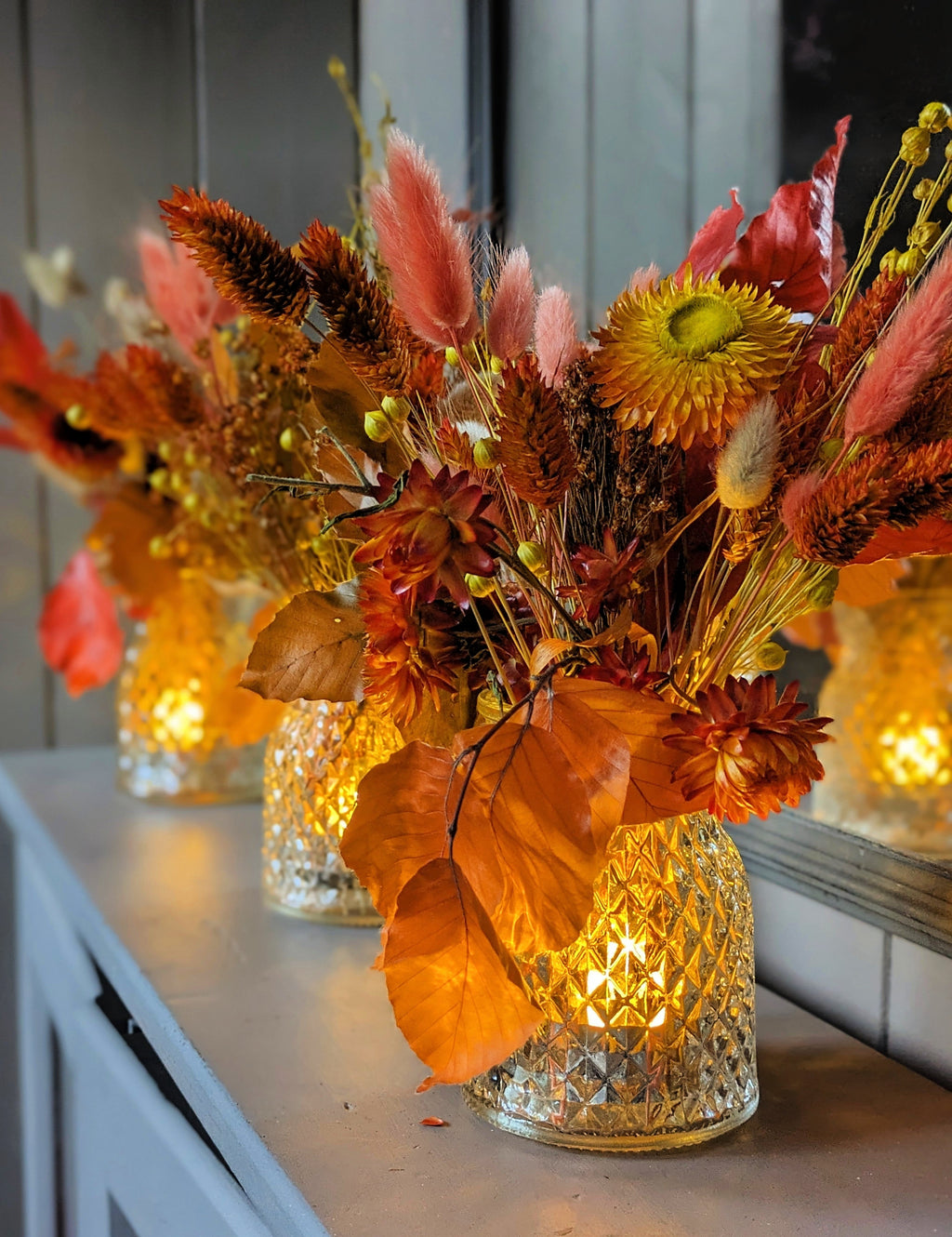 Autumn Flower Golden Glow Vase