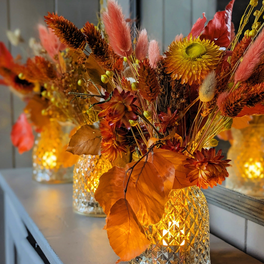 Autumn Flower Golden Glow Vase