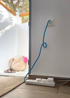 EU Travel Adaptor in White 4 Sockets (Collective)