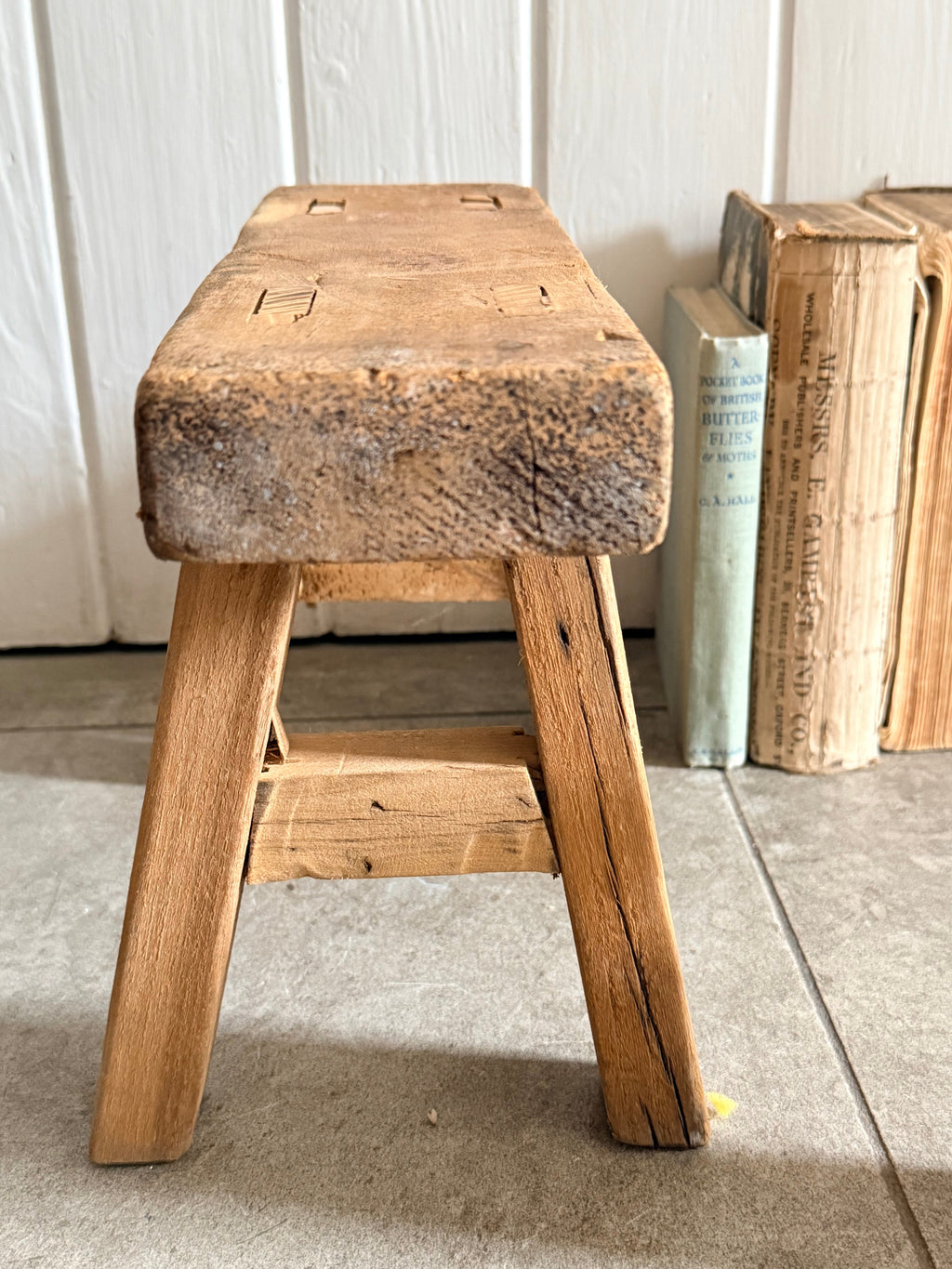 Mini Handcrafted Elm Stool