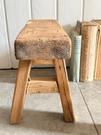 Mini Handcrafted Elm Stool