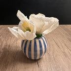 Blue Stripe Bud Vase