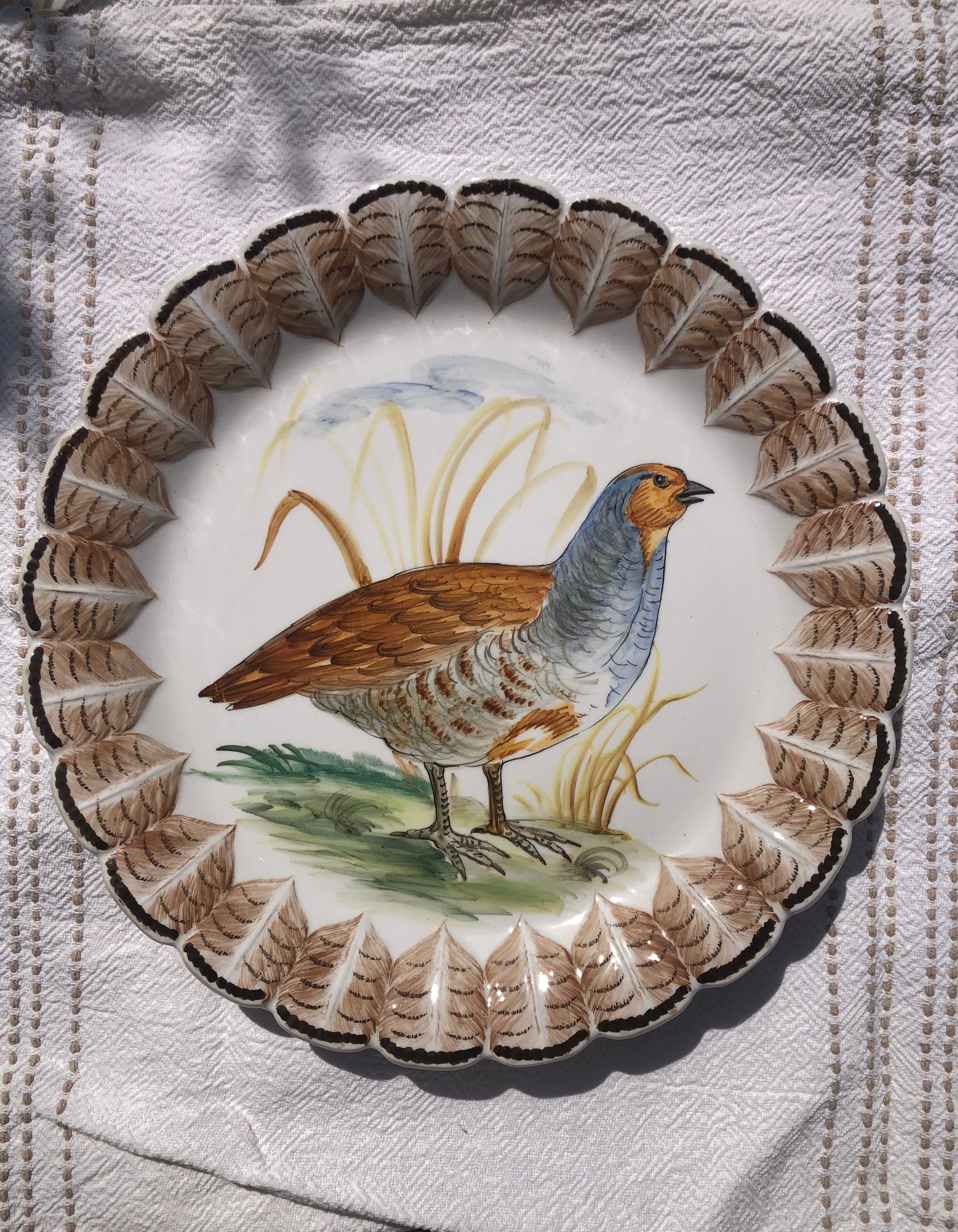 Vintage handpainted Italian decorative plate.