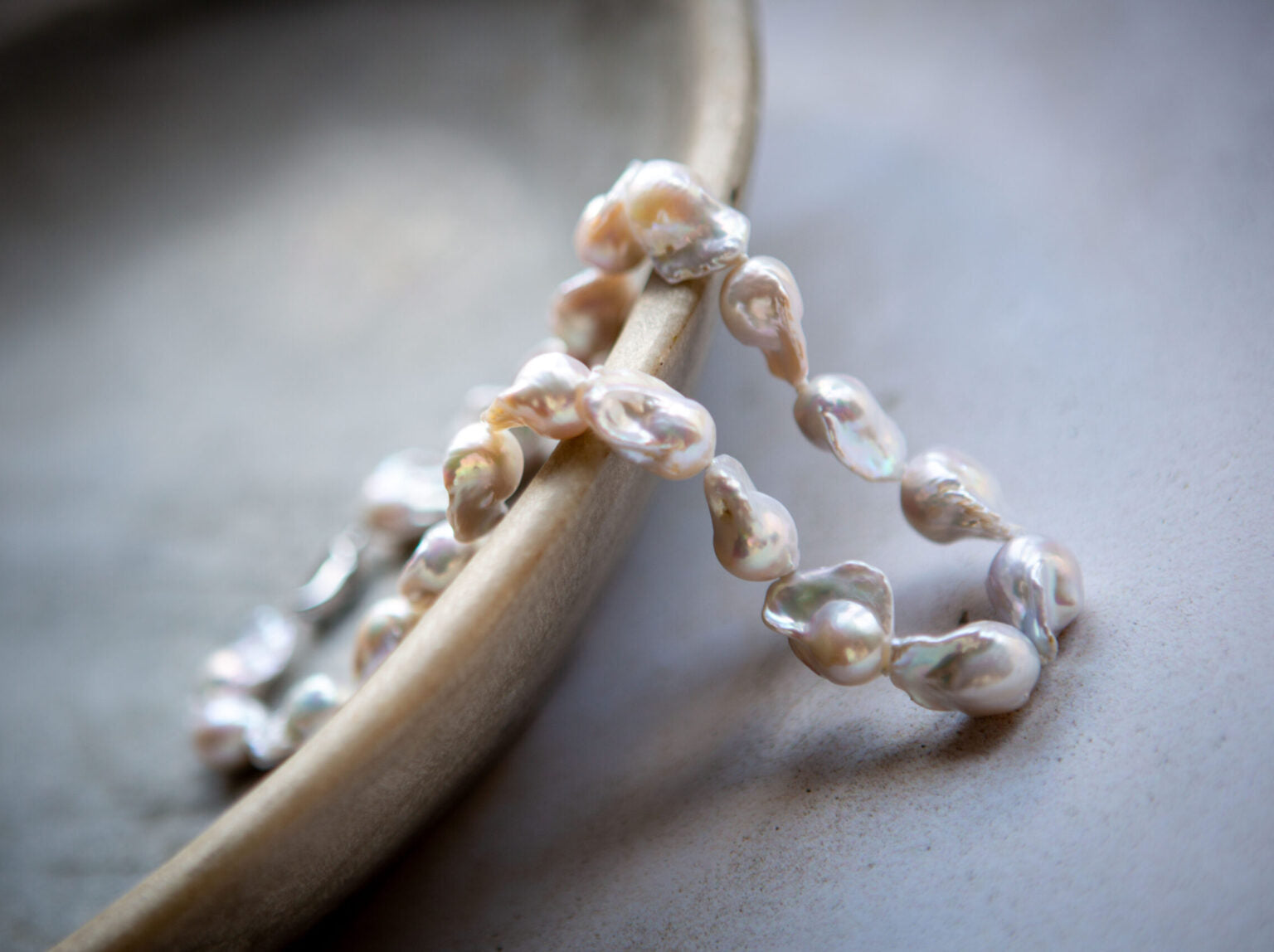 BAROQUE LARGE WHITE PEARL NECKLACE