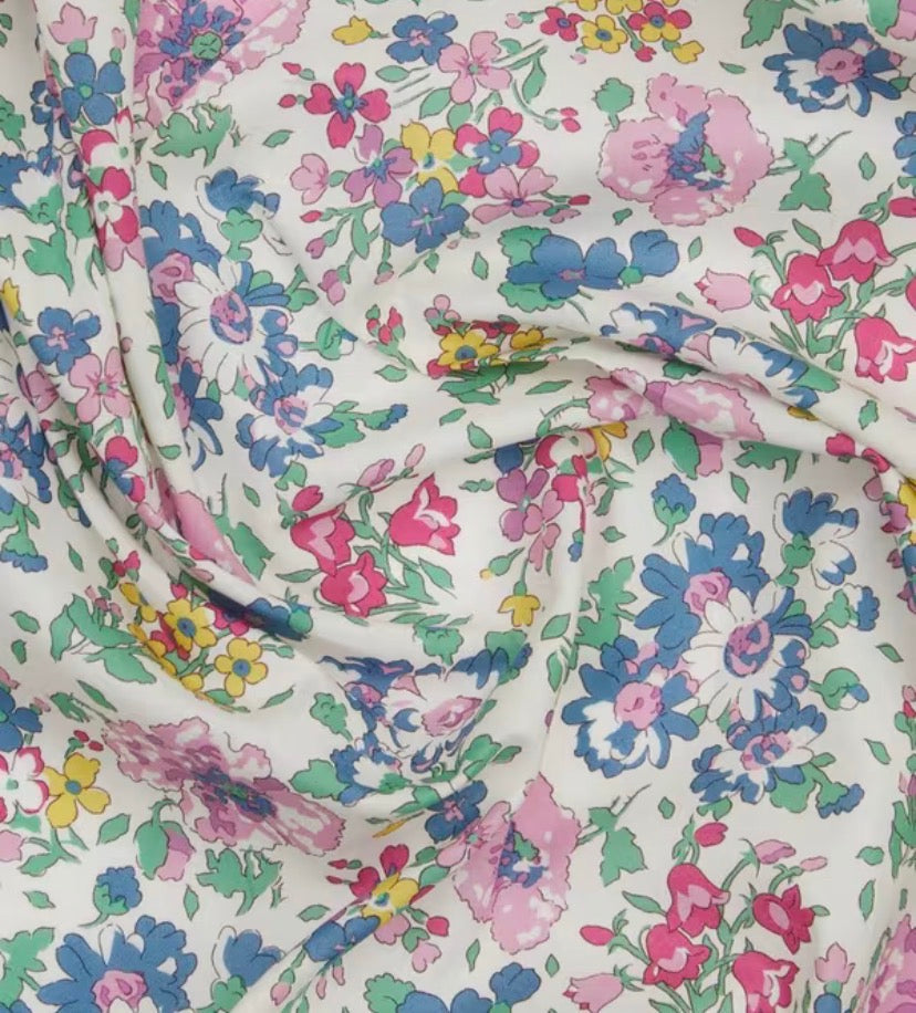 Liberty scalloped baby teething bib
