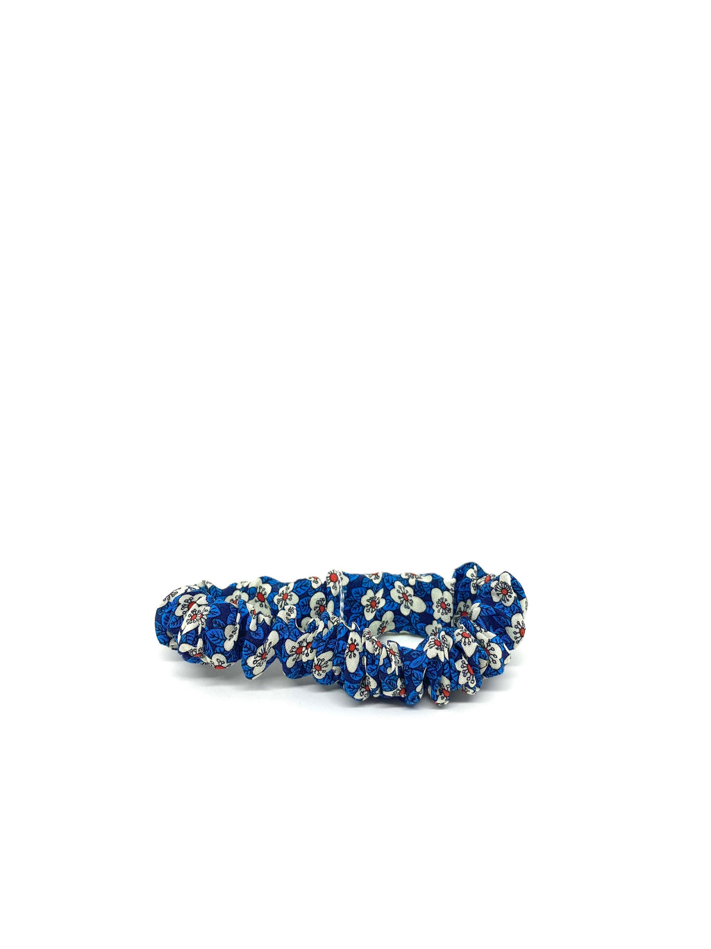 A trio of luxurious skinny silk Liberty of London hair scrunchies