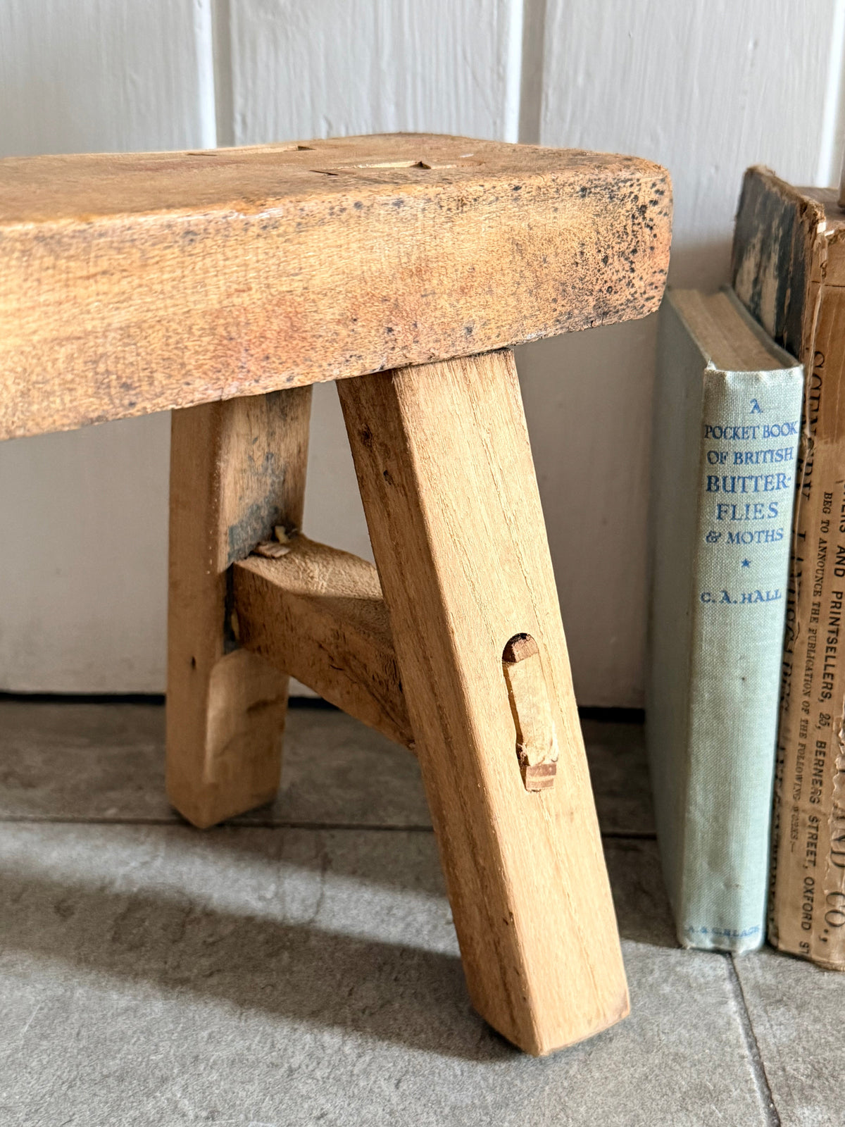 Mini Handcrafted Elm Stool