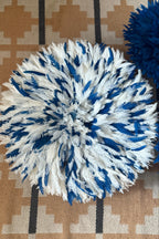 AUTHENTIC BLUE & WHITE JUJU HATS FROM CAMEROON (60CM)