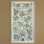 Suzani Framed Embroidery Print - Blue