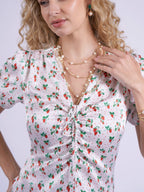 'BABINGTON' DRESS IN STRAWBERRIES & CREAM