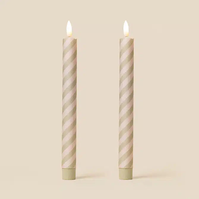 Barley Twist Flameless LED Wax Candles
