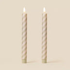 Barley Twist Flameless LED Wax Candles