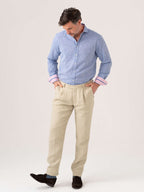 Mida Blue Cotton/Linen Shirt