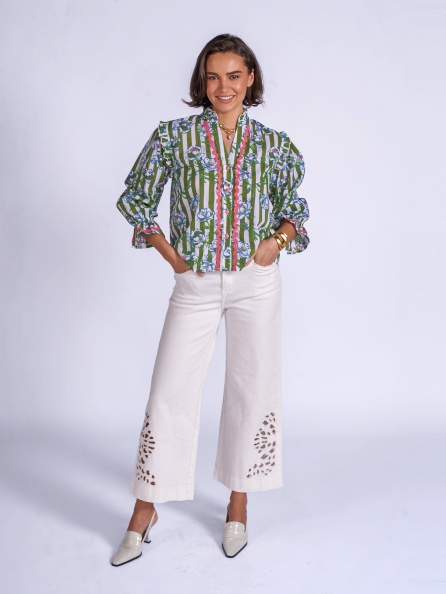 'BEO' BLOUSE IN APPLE BLOSSOM