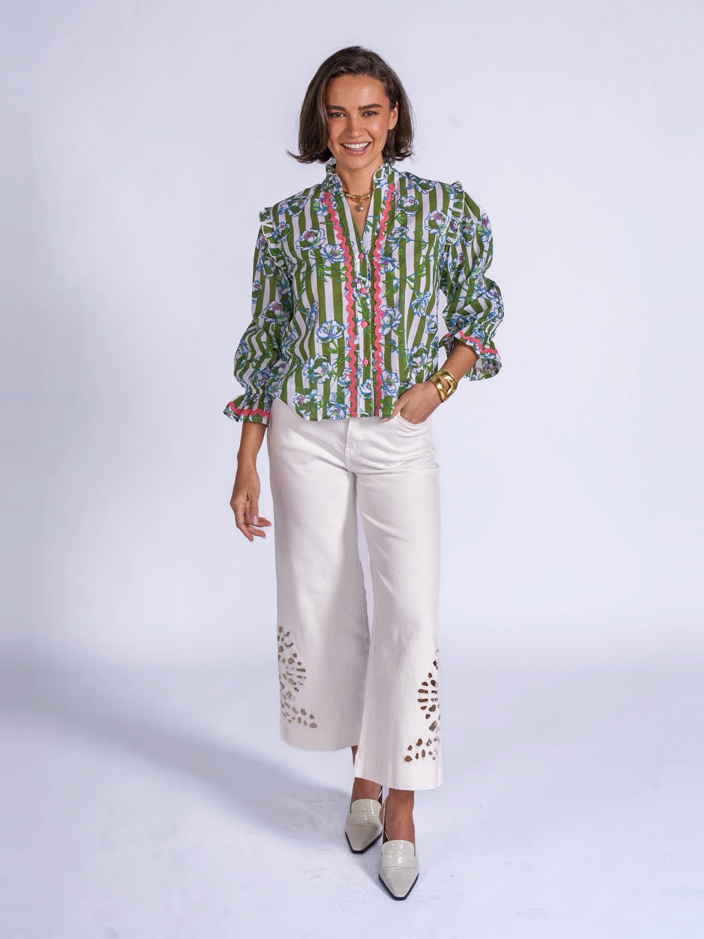 'BEO' BLOUSE IN APPLE BLOSSOM