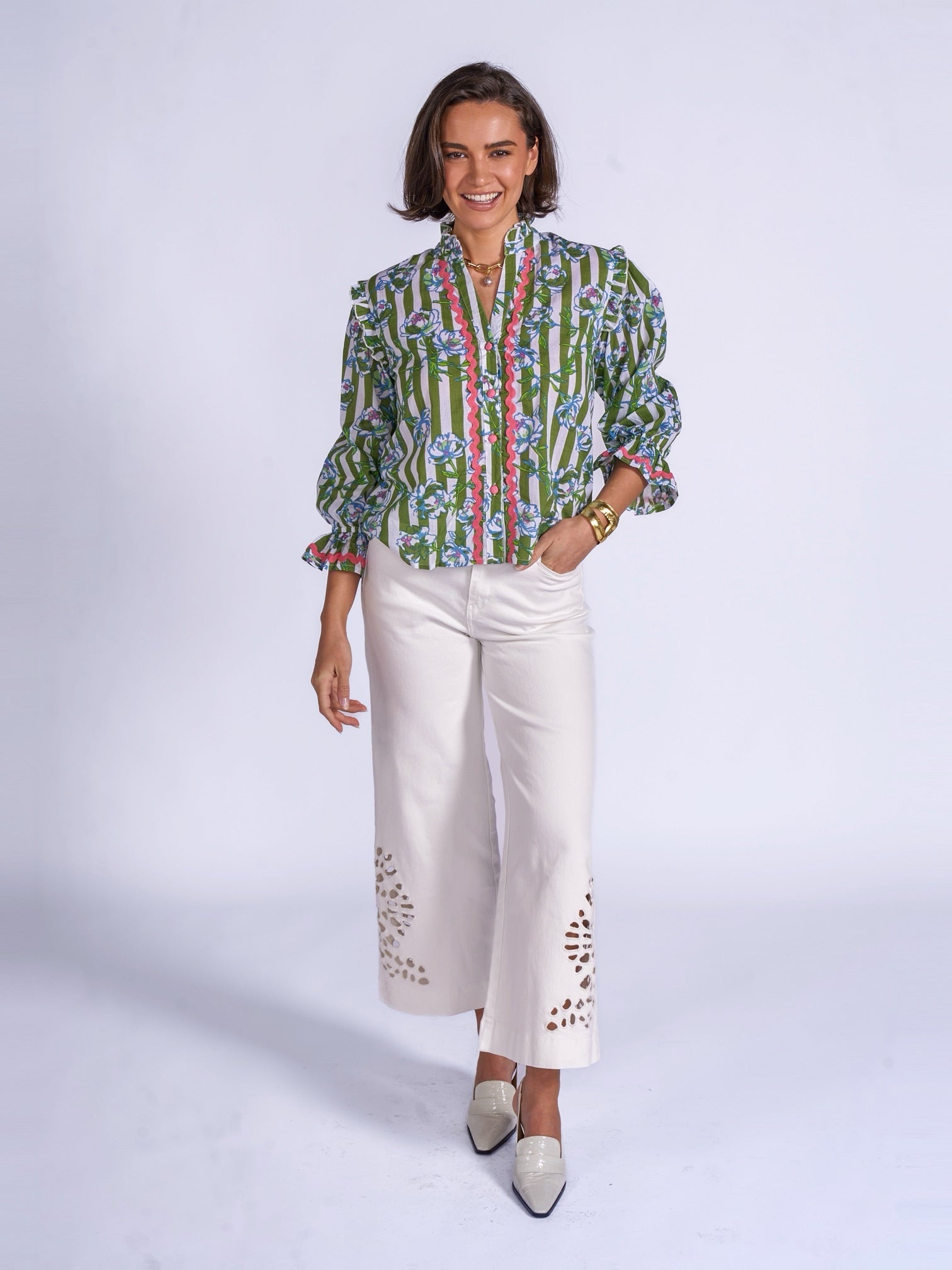 'BEO' BLOUSE IN APPLE BLOSSOM