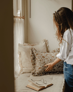 The Betsy Floral Frill Cushion