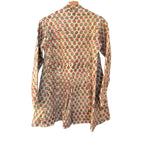 Block Print Pink Flower Long Kantha Coat