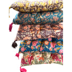 Block print cotton seat pads