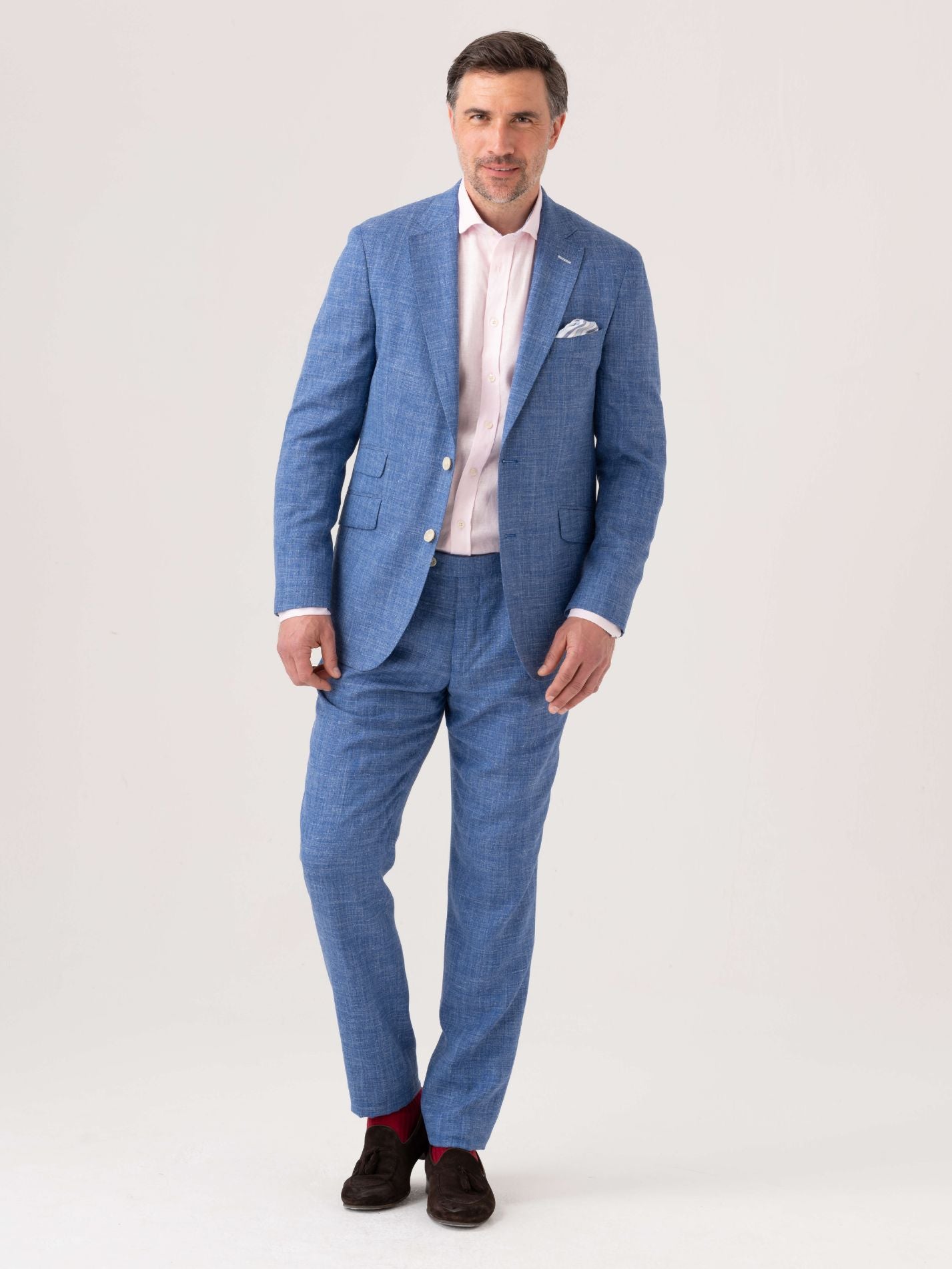 Blue Blazer - Linen, Wool & Silk