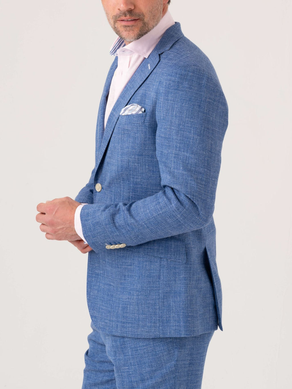 Blue Blazer - Linen, Wool & Silk