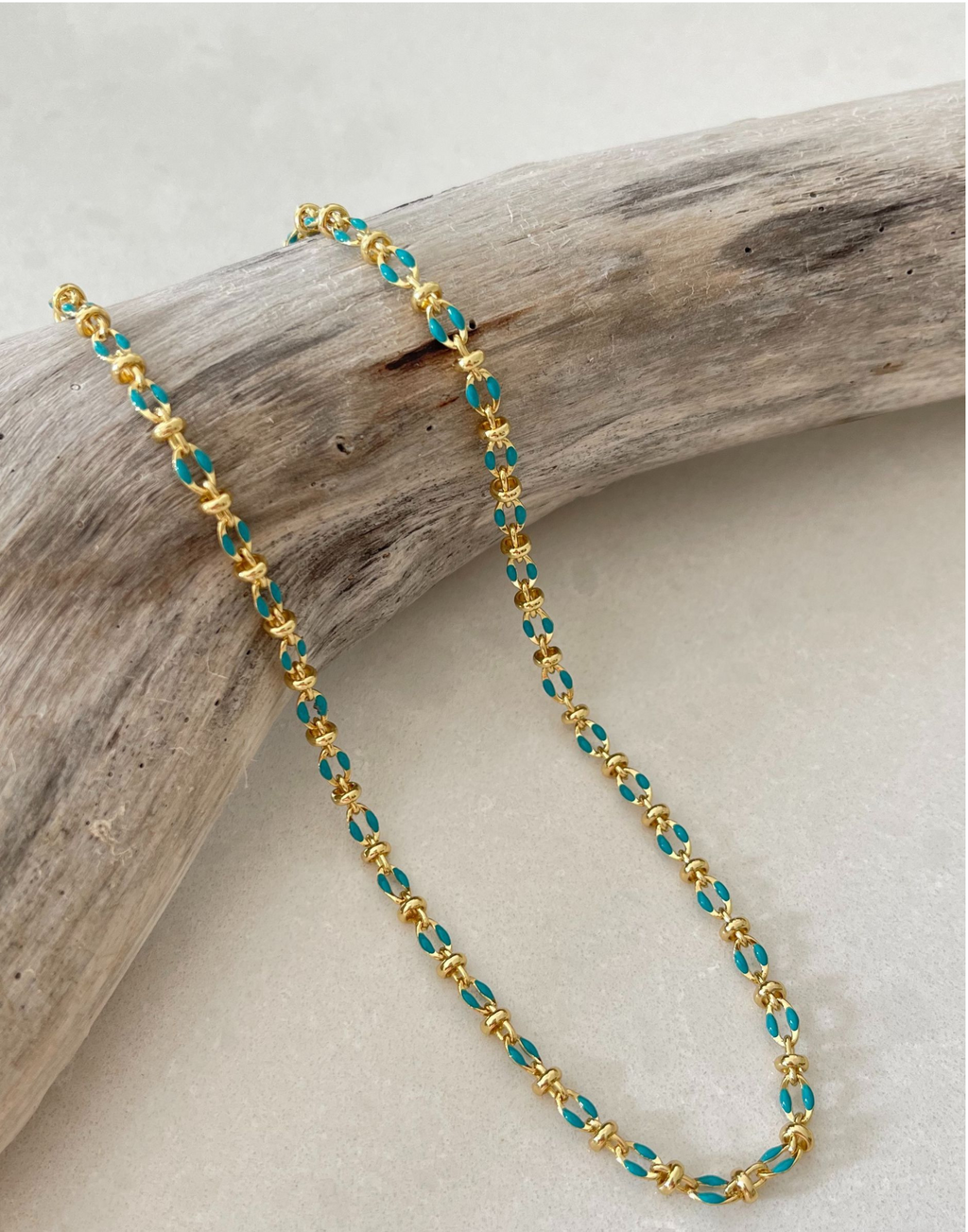 Blue Enamel Necklace