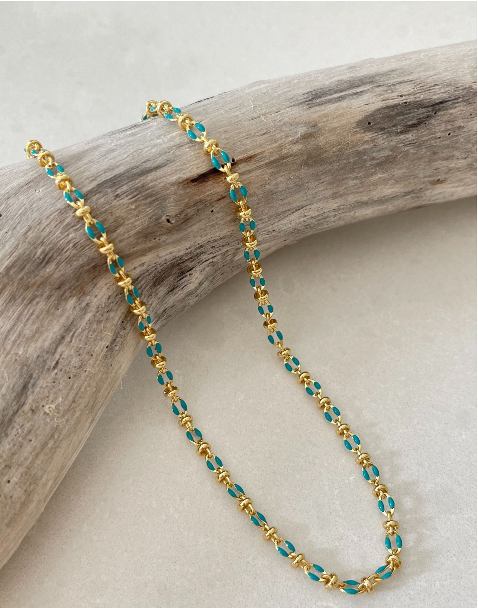 Blue Enamel Necklace