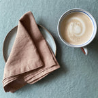 Green Blue Linen Tablecloth - 140 x 250cm
