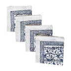 Blue & White Block Printed Cotton Napkins | Set Of 4