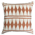 Bobbin Square Cushion - Terracotta Red