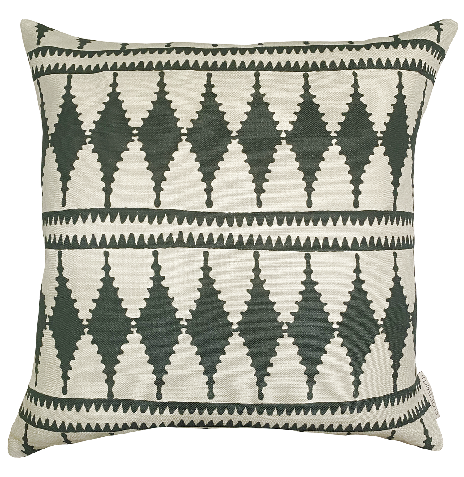 Bobbin Square Cushion - Slate Green