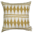 Bobbin Square Cushion - Ochre