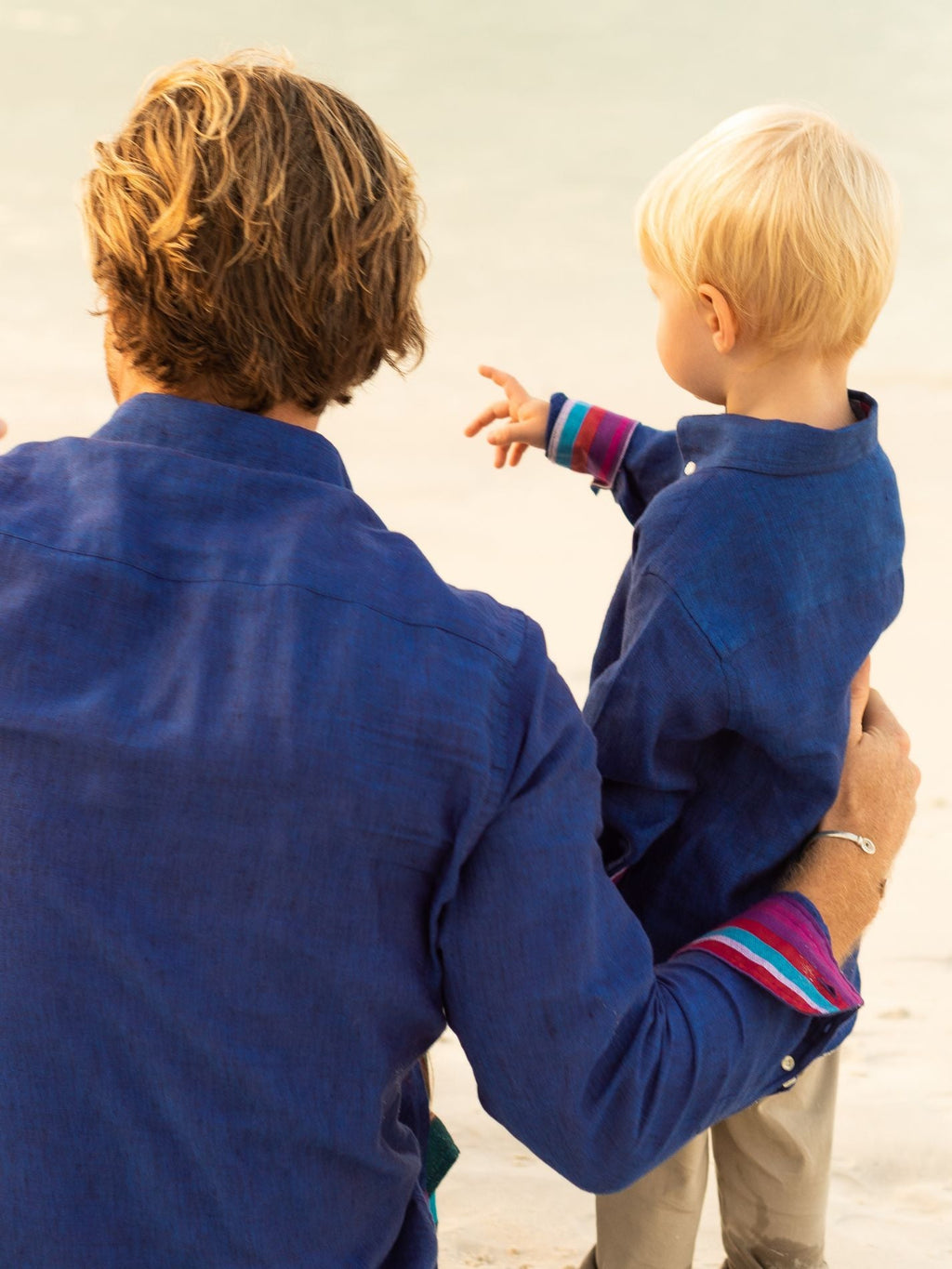 Boys Royal Blue Linen Shirt