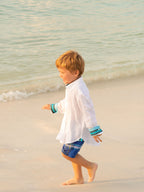 Boys White Linen Shirt