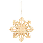 Scandinavian Braided Wood Snowflake Decoration | 3 Sizes