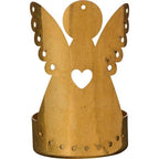 Brass 'Angel Facade' Tea Light Candle Holder | Single or Gift Set