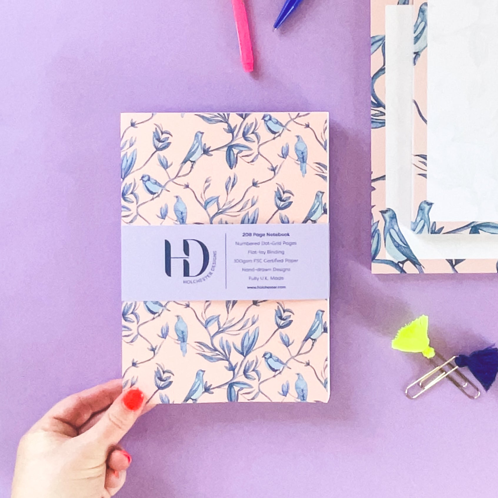 Brighton Birds A5 Lay Flat Notebook