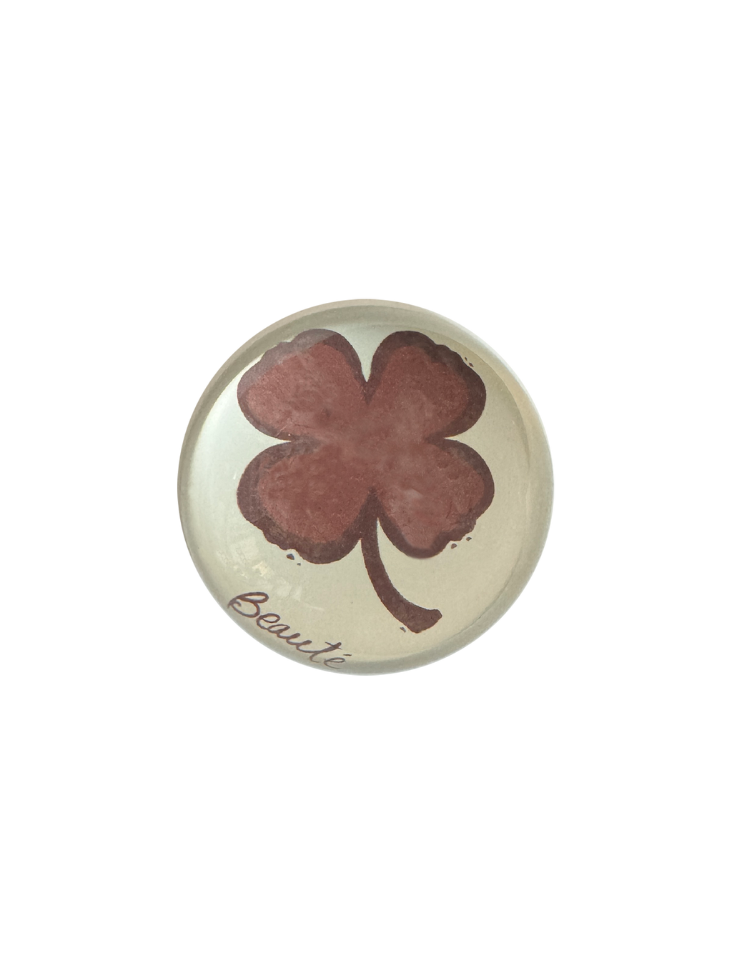Burgundy Clover Paperweight
