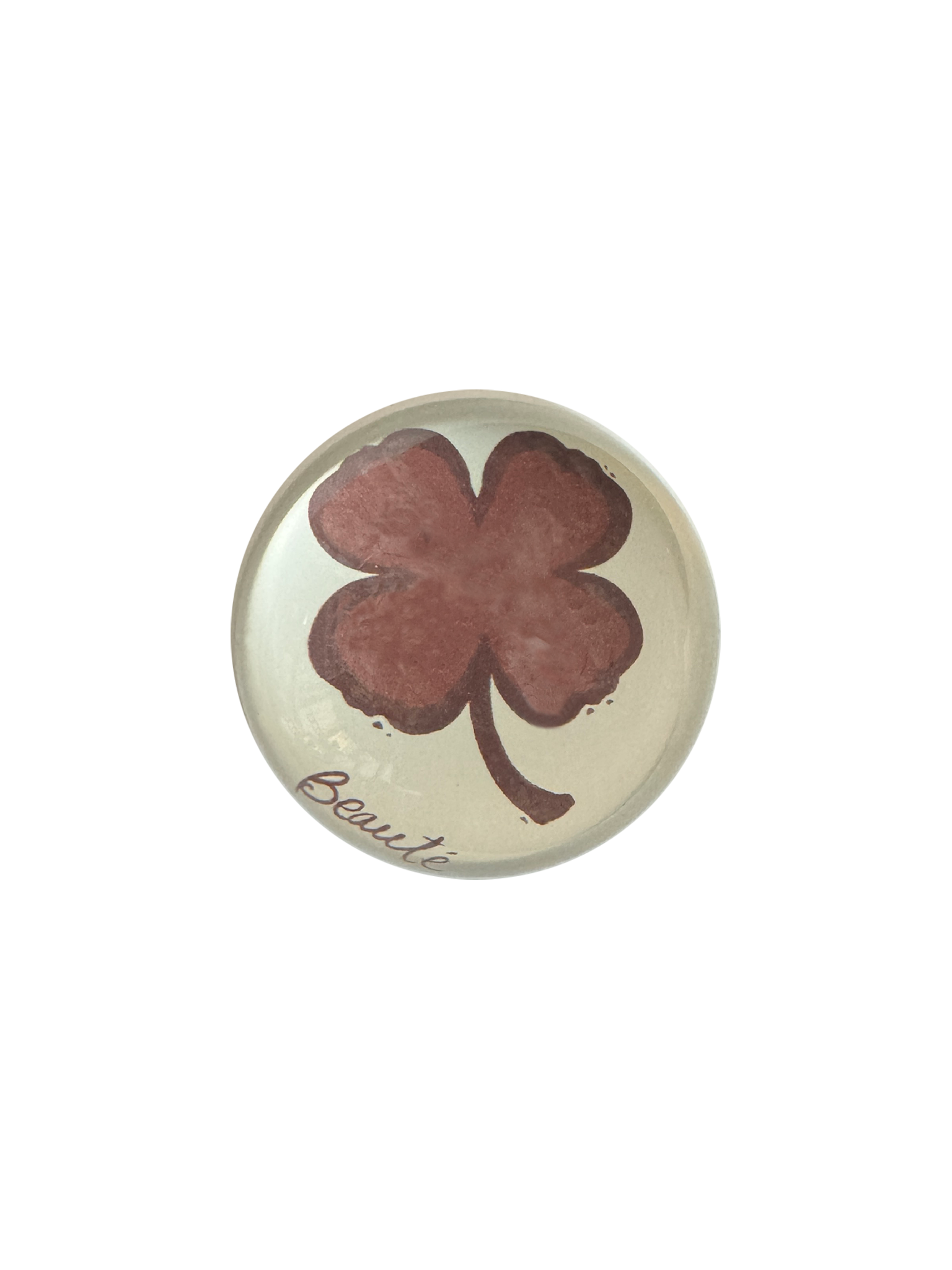Burgundy Clover Paperweight
