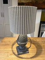 Blue & White Ticking Handmade Lampshade