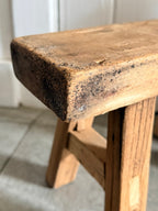 Mini Handcrafted Elm Stool