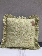 Handmade ruffle cushion in vintage Laura Ashley fabric.