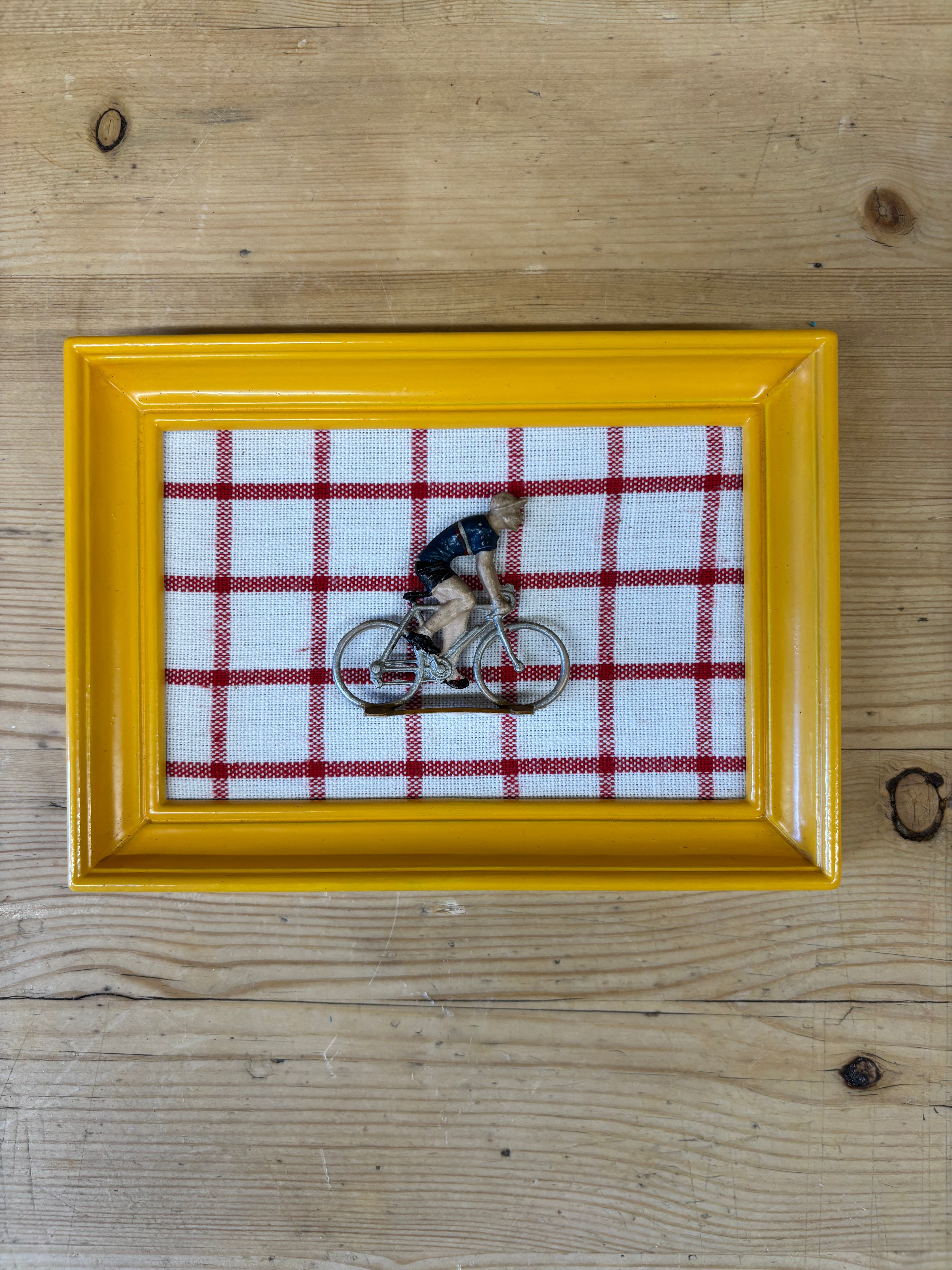 Framed Vintage Tour de France Cyclist