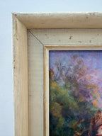 Feeding the Ducks: Mid 20th Century Signed Oil on Board