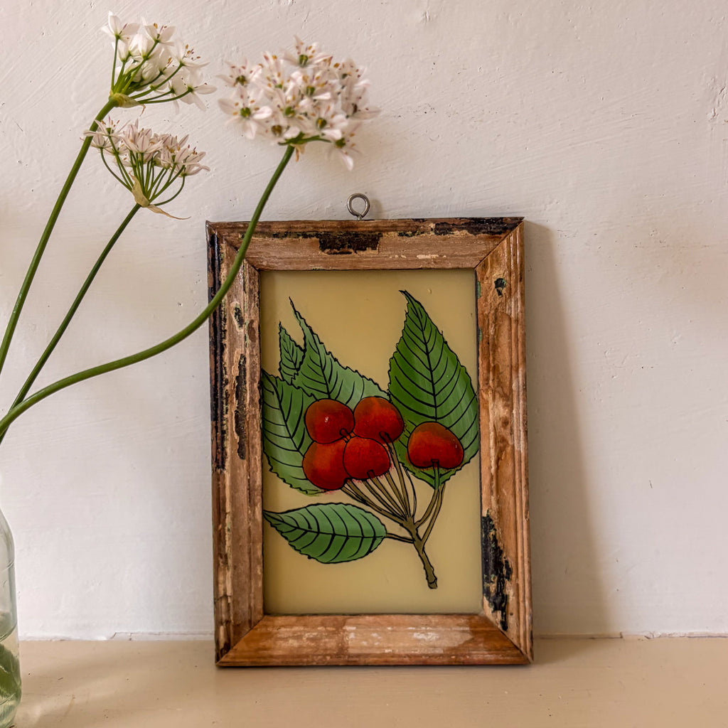 CHERRIES 4 Indian glass painting