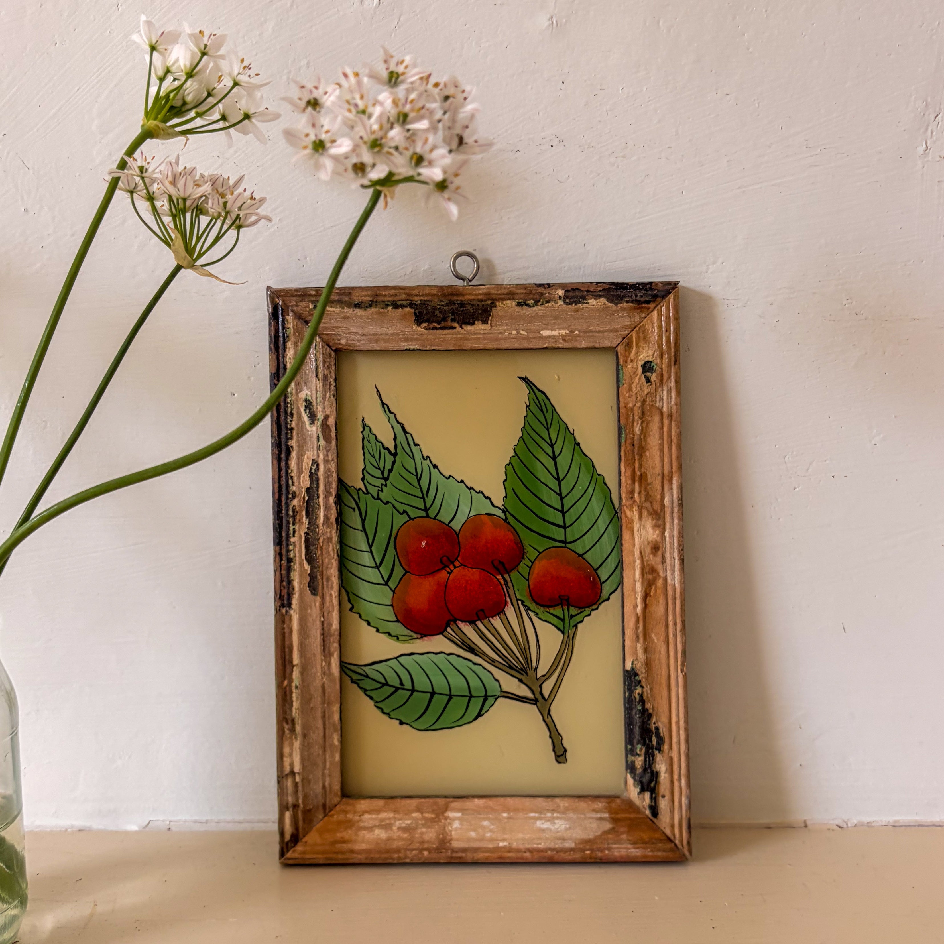 CHERRIES 4 Indian glass painting