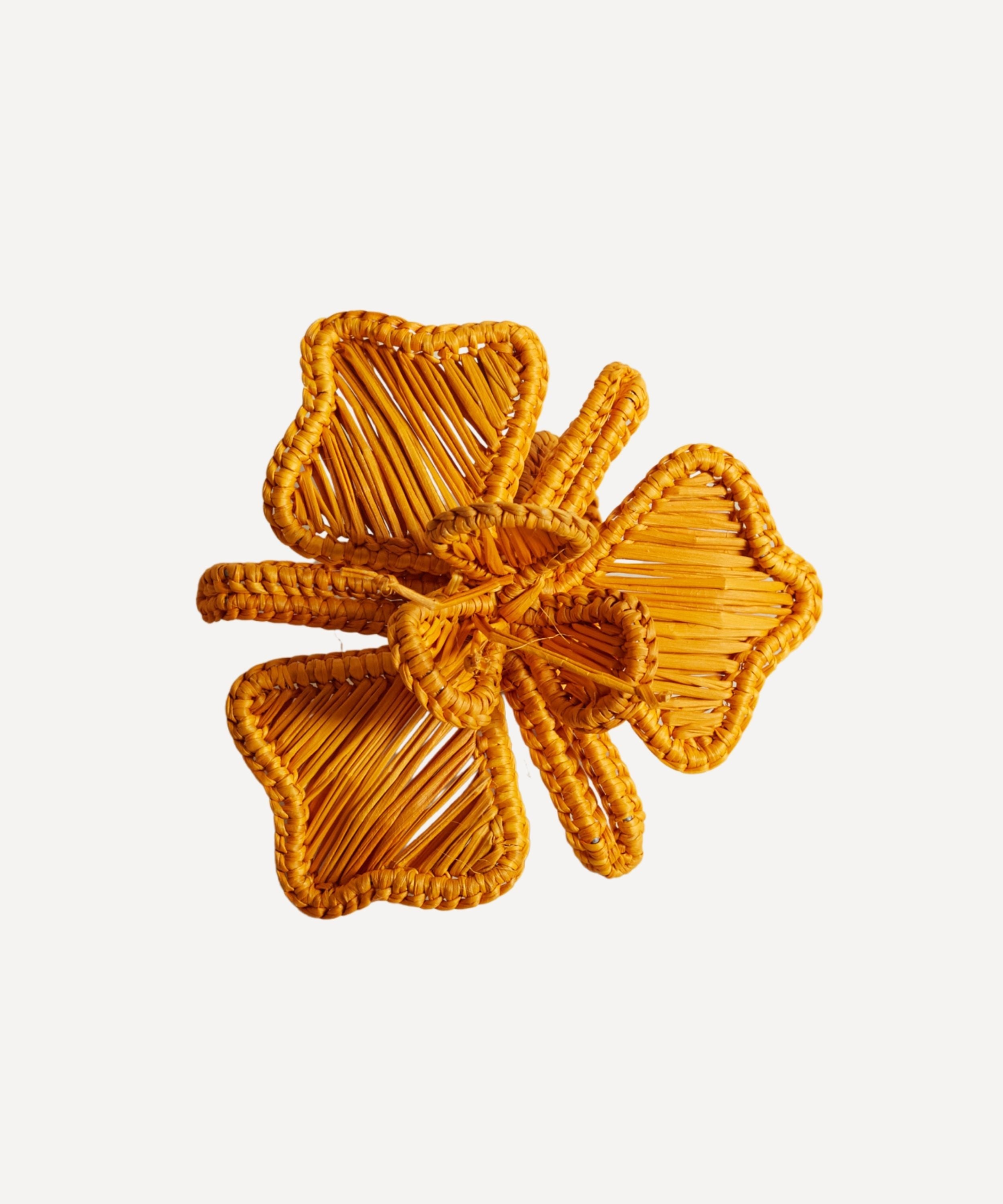 Orquidea Napkin Ring | Handwoven Iraca Palm, Mustard