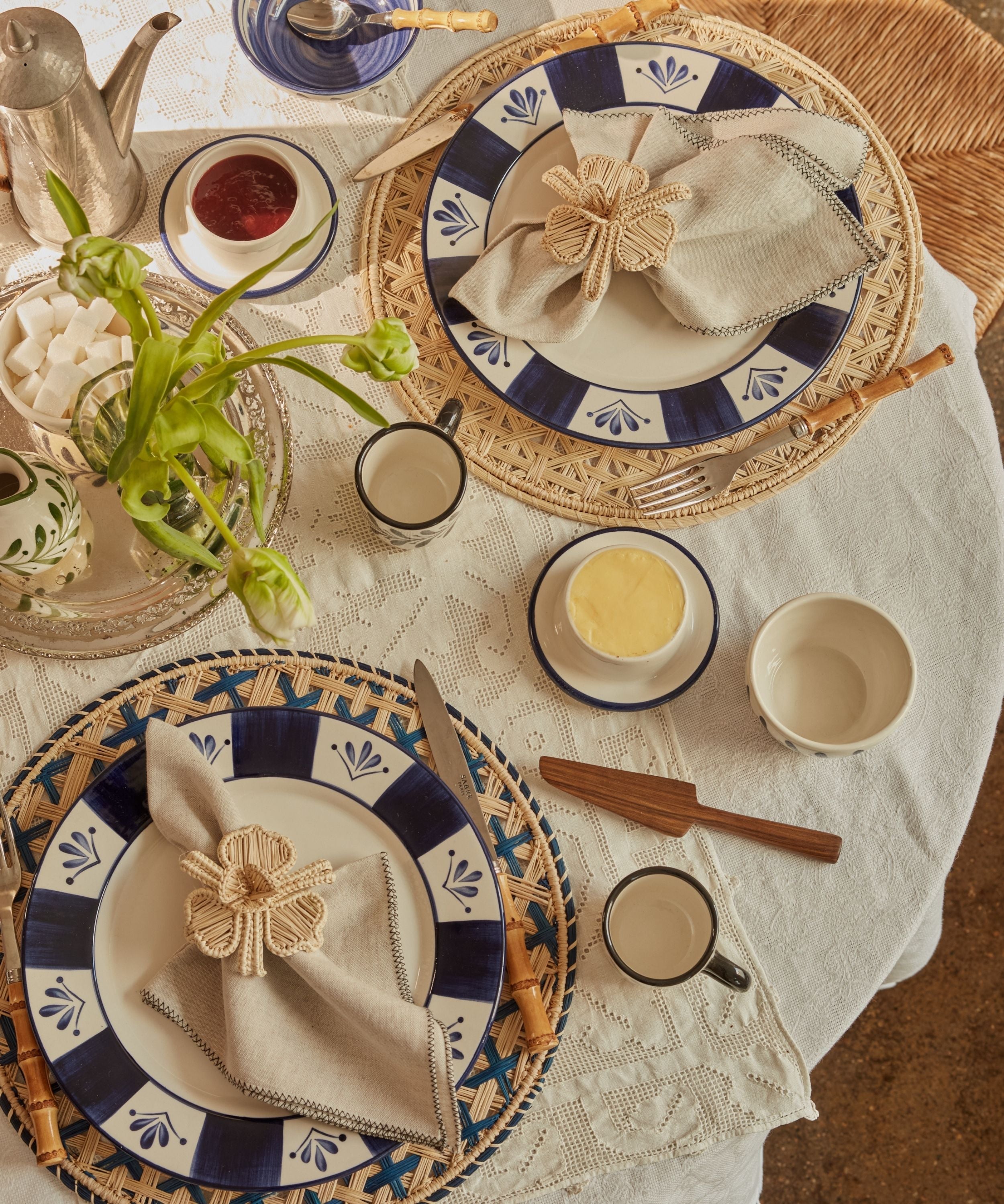 Orquidea Napkin Ring | Handwoven Iraca Palm, Natural