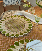 Lupita Placemat | Handwoven Iraca Palm, Green